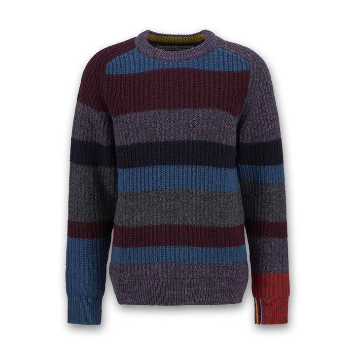 Paul Smith loves Barbour - Multi Stripe Crew Neck Sweater - Nigel Clare