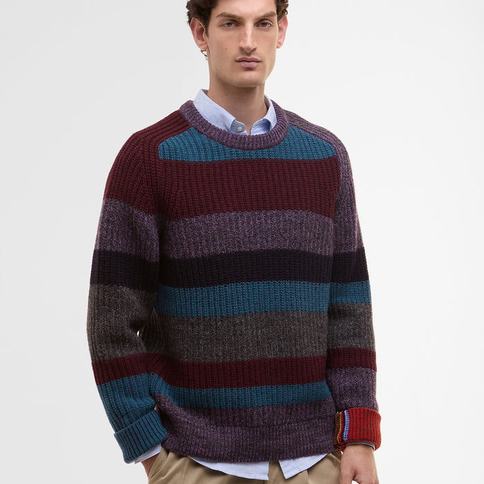 Paul Smith loves Barbour - Multi Stripe Crew Neck Sweater - Nigel Clare
