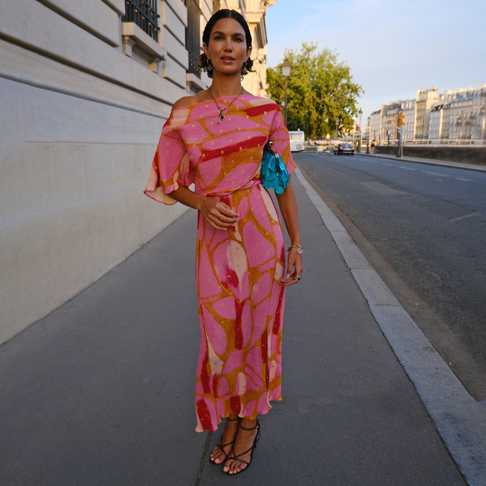 Pink & Olive Abstract Tilly Dress