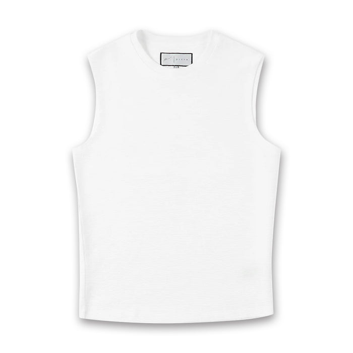 Prevu - Ottoman Tank in White - Nigel Clare