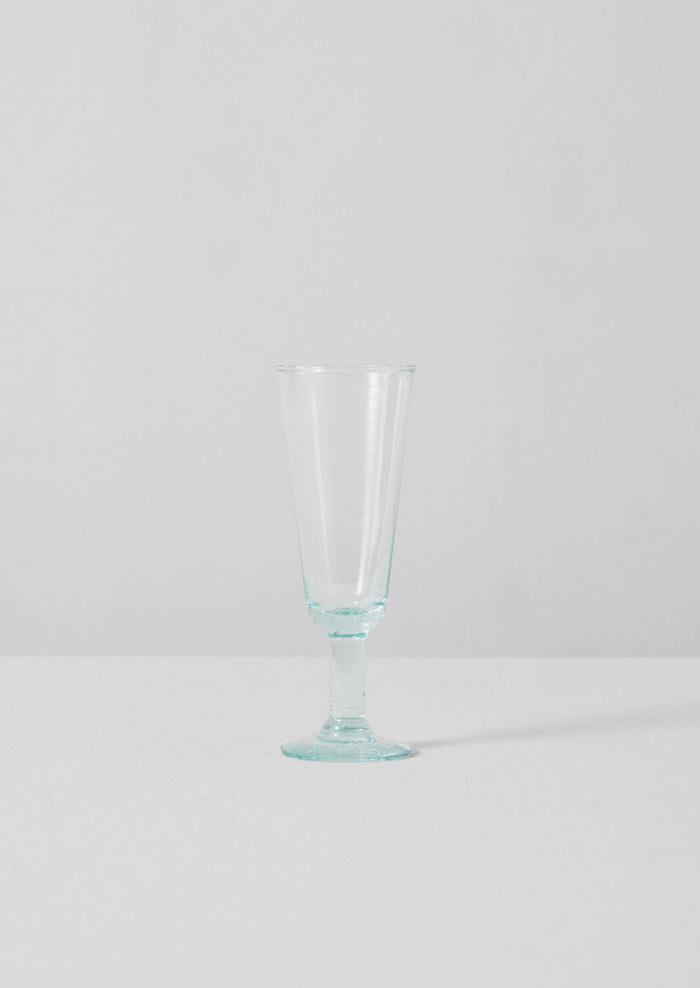Recycled Bolivian Champagne Glasses Set | Clear
