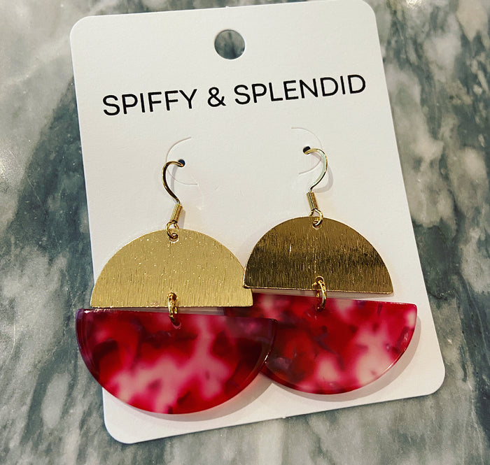 Red acrylic dangle