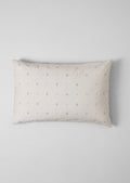 Rowan Print Cotton Poplin Housewife Pillowcase Set | Ecru/Soft Blue