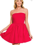 Ruby red mini dress