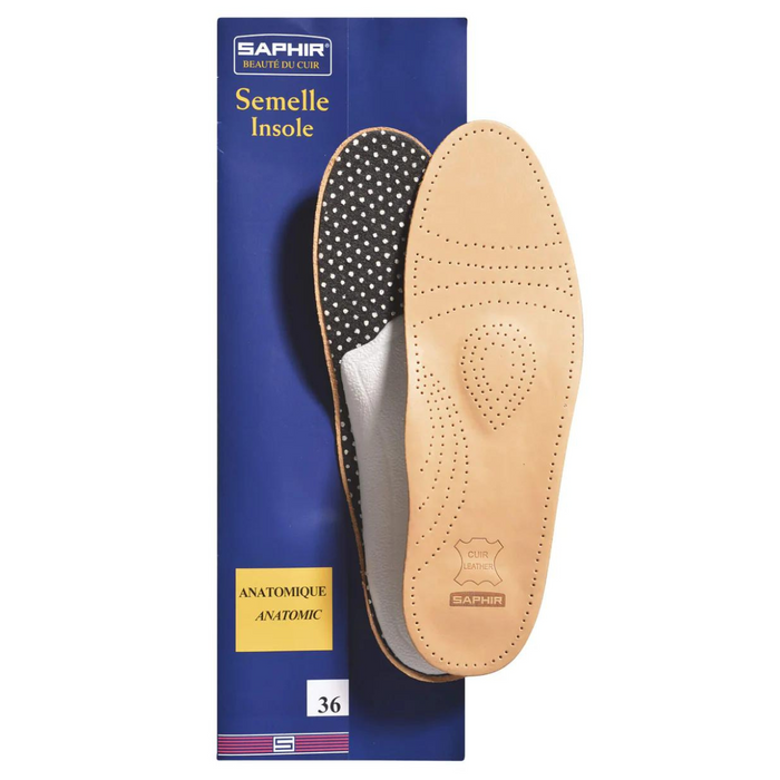 Saphir Anatomic Shaped Footbed Leather Insoles