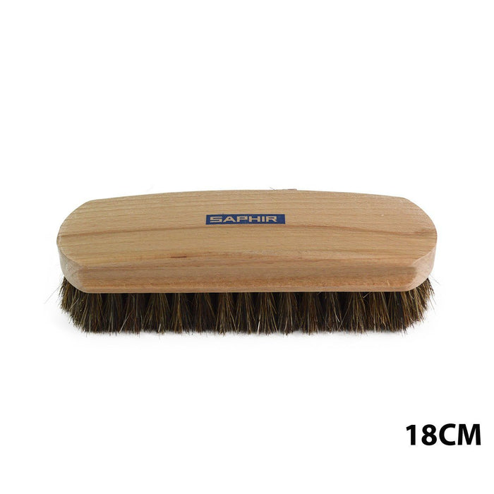 18cm Saphir brand horsehair brushe with varnished beechwood handles and natural brown bristles