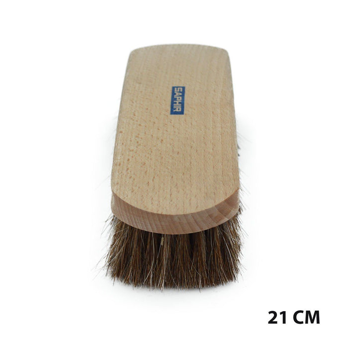 21cm Saphir brand horsehair brushe with varnished beechwood handles and natural brown bristles