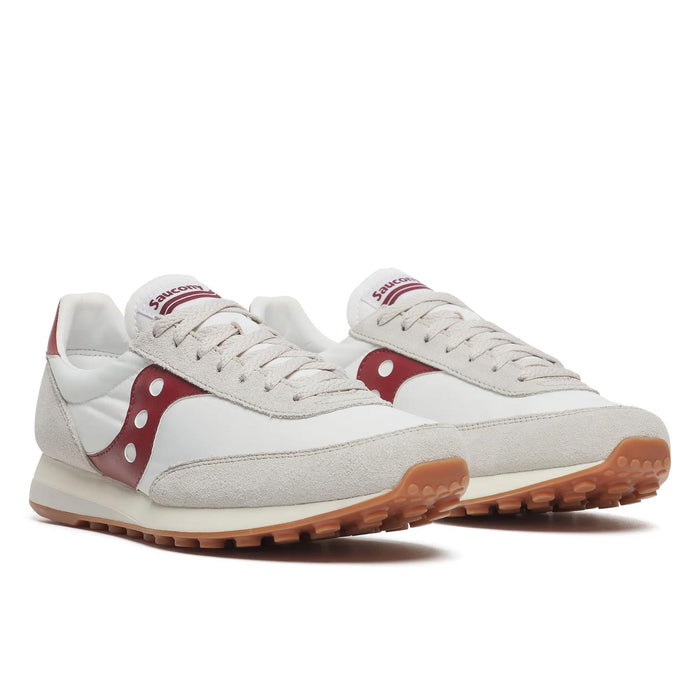 Saucony - Trainer 80 in White/Maroon - Nigel Clare