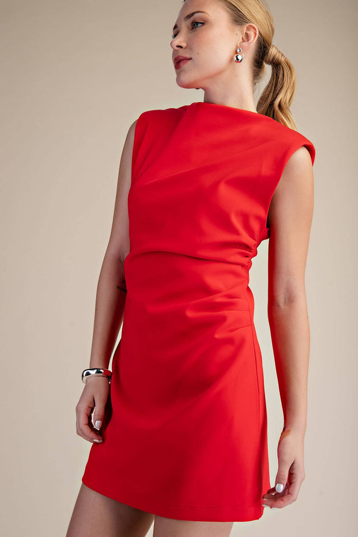 Shoulder Pads Mini Dress