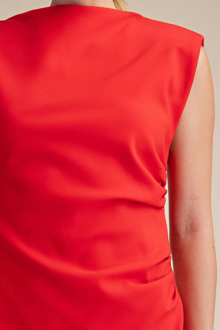 Shoulder Pads Mini Dress