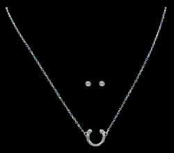 Silver Strike Horseshoe Necklace
