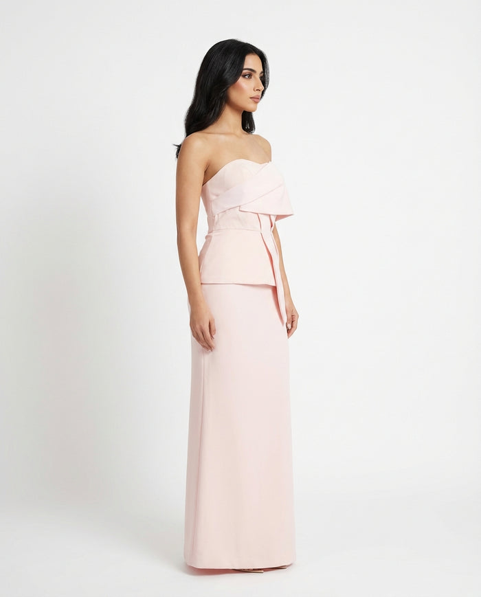 strapless draped peplum gown – ELEGANCE