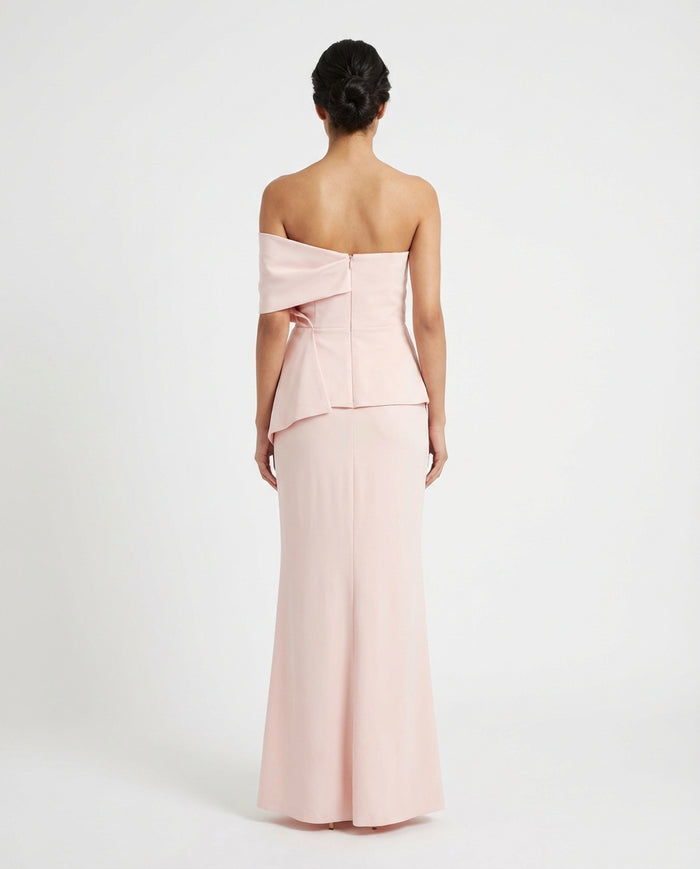 strapless draped peplum gown – ELEGANCE