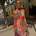 Tapestry Tie Shoulder Top