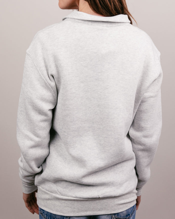 Ash Grey Texas Longhorns Quarter Zip Pullover Back