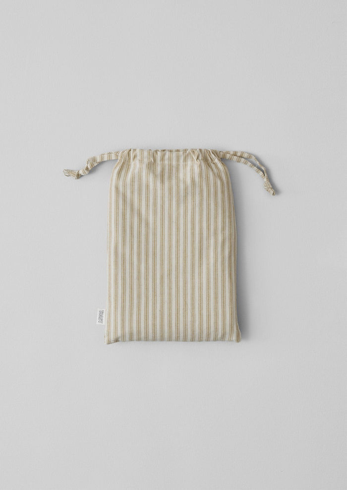 Ticking Stripe Cotton Housewife Pillowcase | Ecru/Straw
