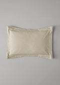 Ticking Stripe Cotton Oxford Pillowcase | Ecru/Straw