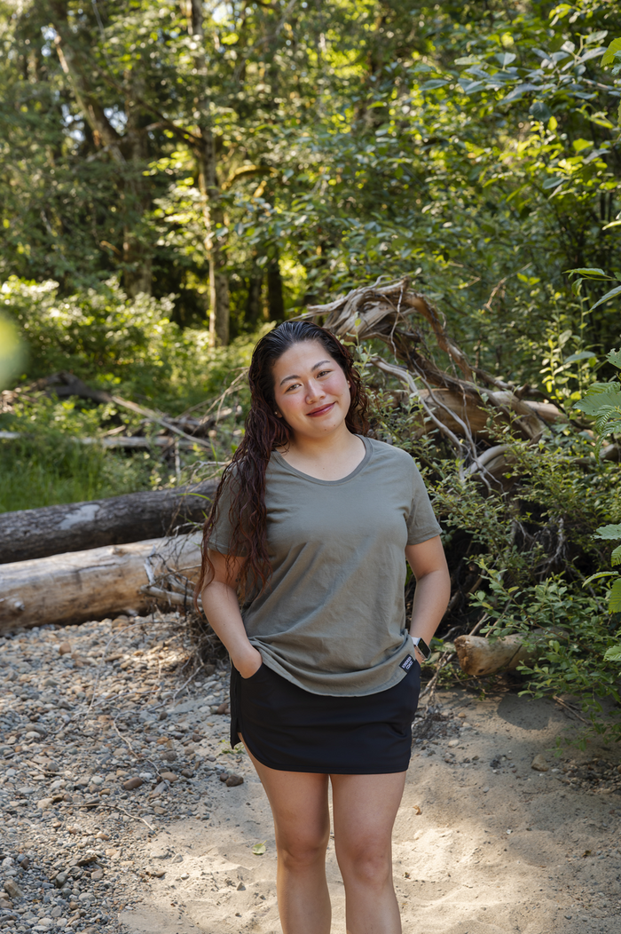 Women's 100% Organic Cotton Tee - Blank Apparel - Sage Grey